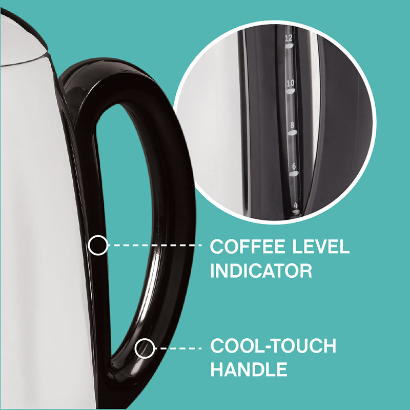 West Bend Stainless Steel Coffee Percolator, 54159, Silver, 12 Cup